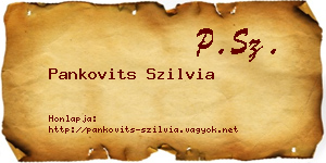 Pankovits Szilvia névjegykártya
