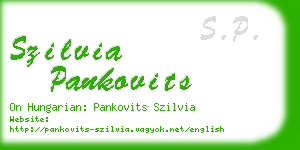 szilvia pankovits business card